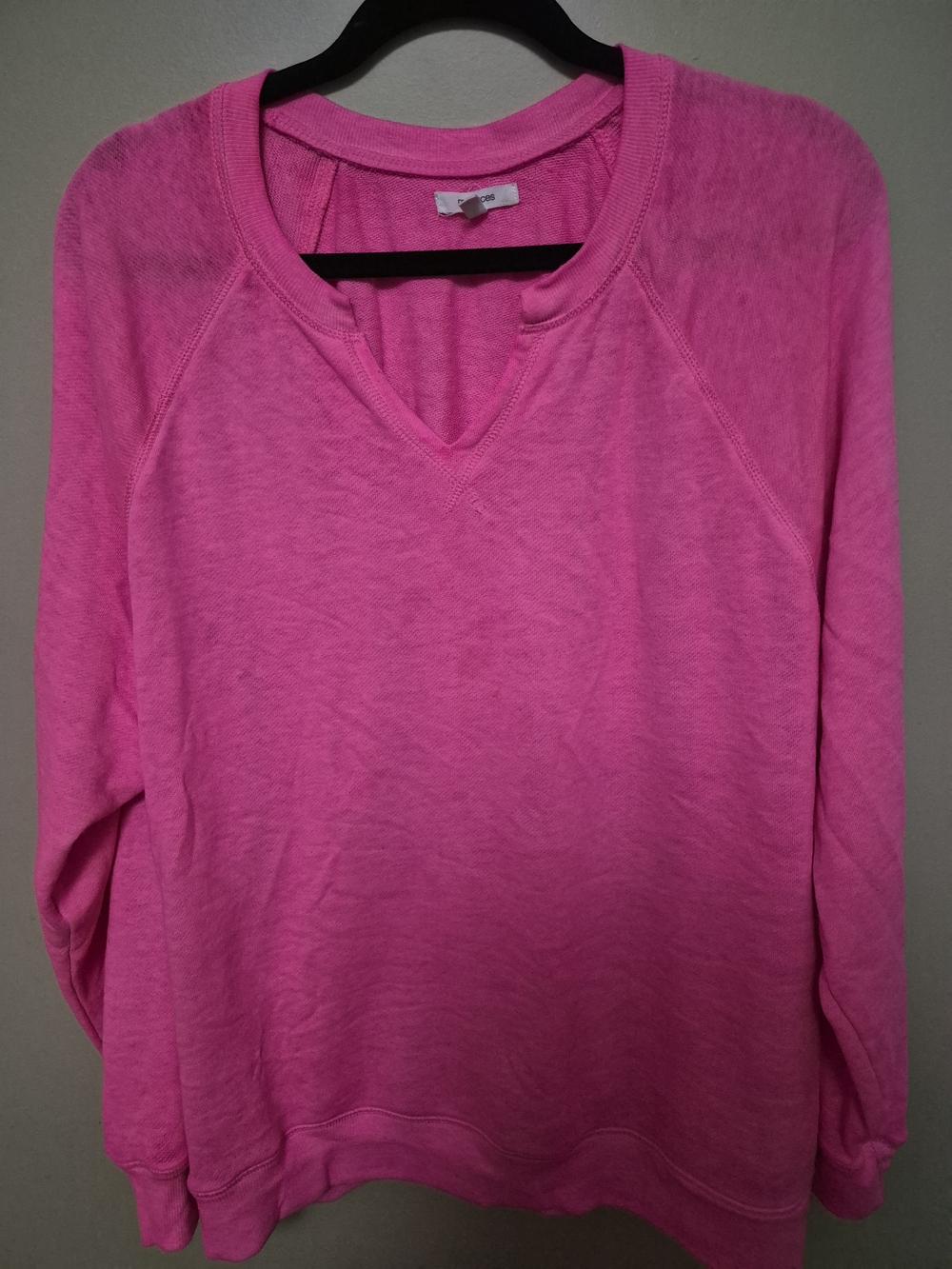 Maurices Bright Pink V-Neck Pullover Sweatshirt